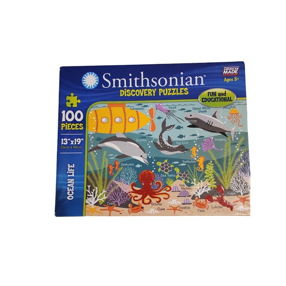Smithsonian Other - Smithsonian Discovery Puzzles Ocean Life 100 Piece Jigsaw Puzzle Ages 5+